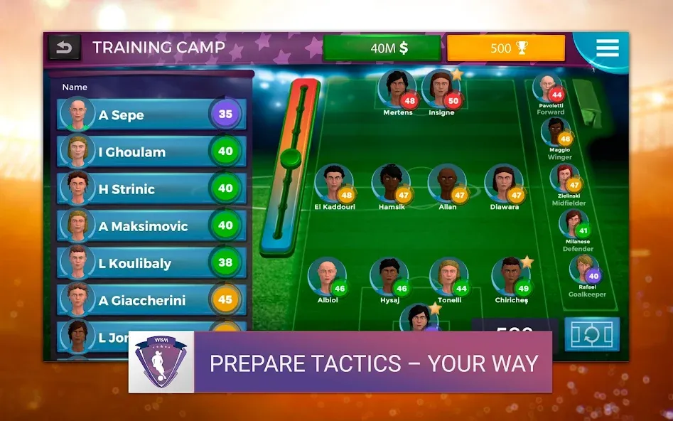 WSM - Women's Soccer Manager взлом APK — Безлимитные деньги и ресурсы — скриншот 5 WSM - Women's Soccer Manager взлом APK — Безлимитные деньги и ресурсы — скриншот 5