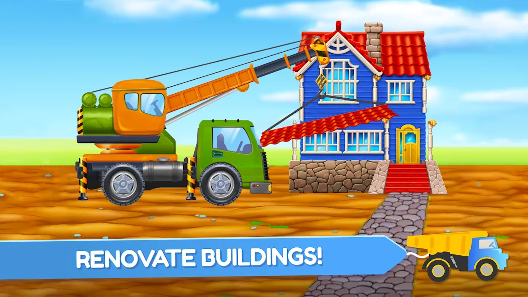 Скачать мод Build a House: Building Trucks — Безлимитные деньги и все машины — скриншот 2