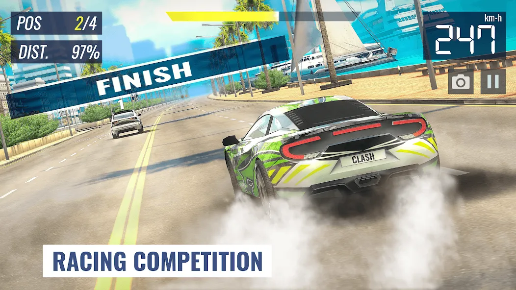 Скачать Racing Clash последней версии — Безлимитные деньги и топливо — скриншот 3