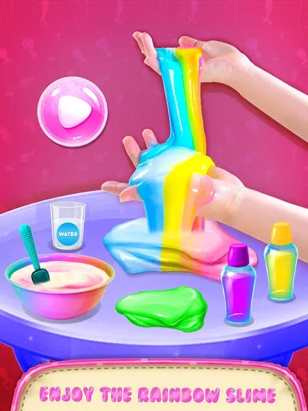 Make Fluffy Slime Maker Game взлом APK — Без рекламы и все слаймы открыты — скриншот 1