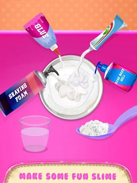Make Fluffy Slime Maker Game взлом APK — Без рекламы и все слаймы открыты — скриншот 2