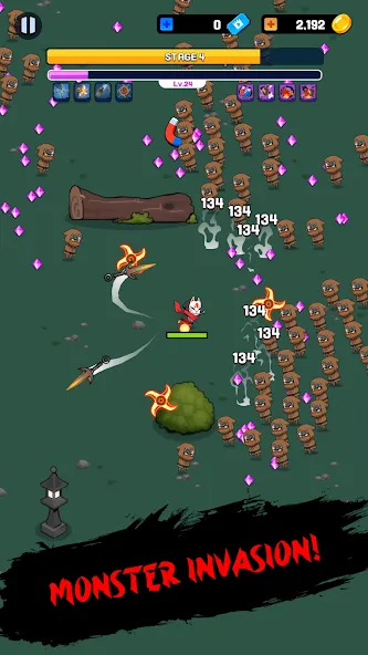 Скачать NINJA SURVIVOR.io последней версии — Много денег и урона — скриншот 1 Скачать NINJA SURVIVOR.io последней версии — Много денег и урона — скриншот 1