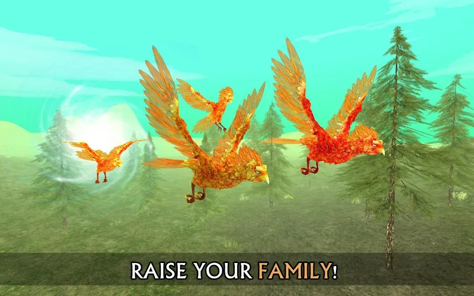 Phoenix Sim 3D — взломанная версия, Бесконечное здоровье и огненная мощь — скриншот 2 Phoenix Sim 3D — взломанная версия, Бесконечное здоровье и огненная мощь — скриншот 2