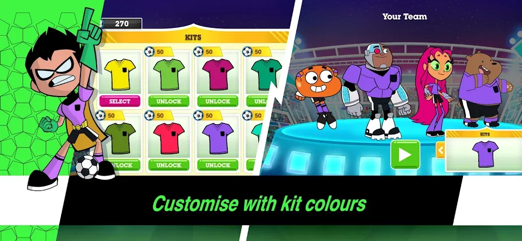 Toon Cup - Football Game — последняя версия с модом (Безлимитные монеты и открыты все команды) — скриншот 4