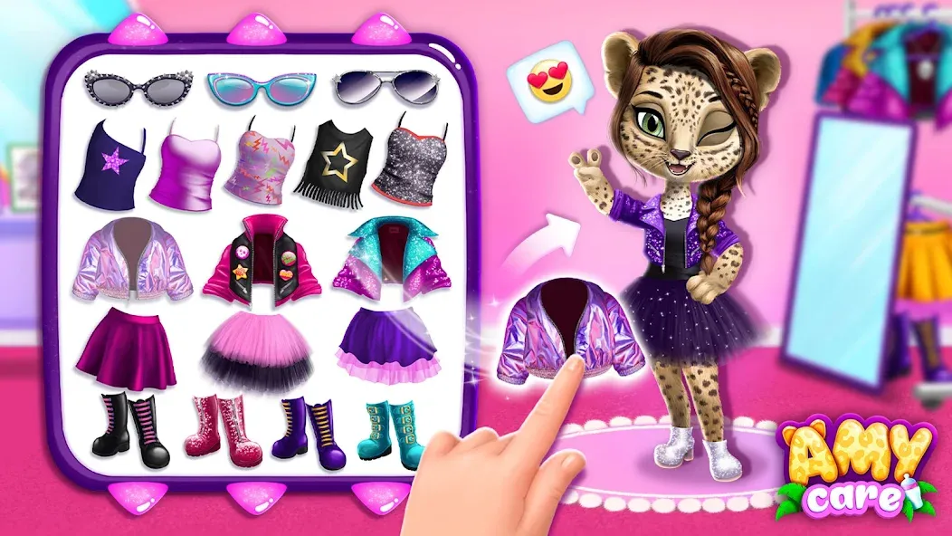 Скачать Amy Care - My Leopard Baby мод — Безлимитные монеты и все предметы открыты — скриншот 3