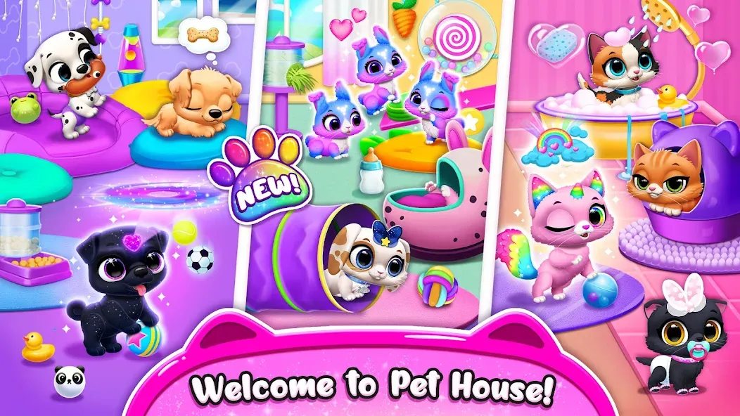 Floof - My Pet House взлом на Андроид — Безлимитные монеты и все питомцы — скриншот 4