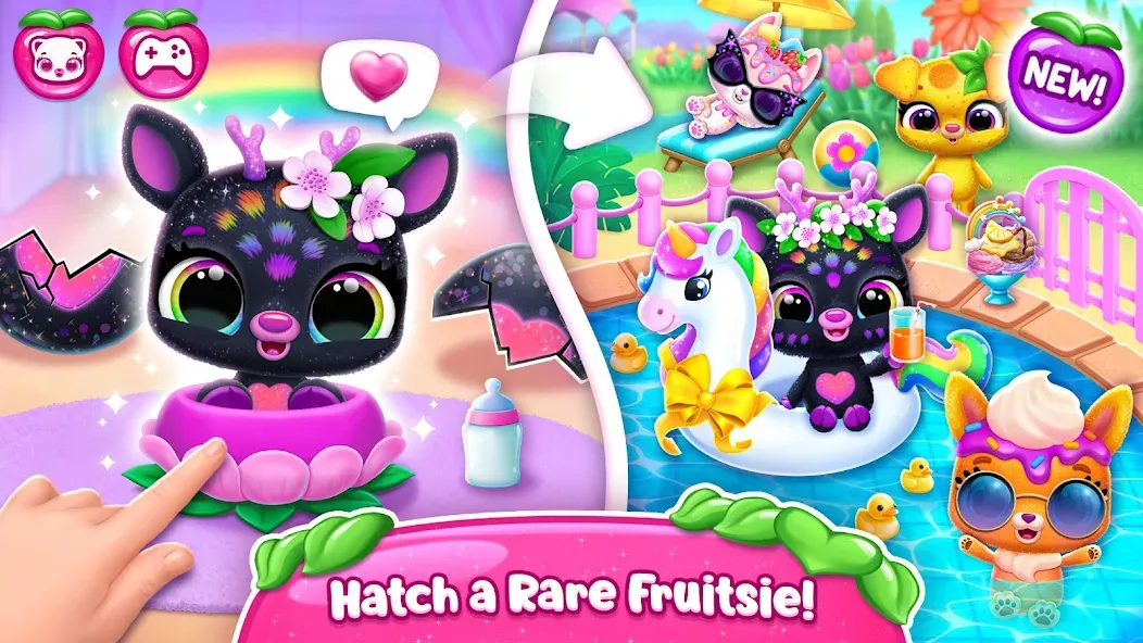 Скачать Fruitsies - Pet Friends мод — Безлимитные монеты и все питомцы — скриншот 2