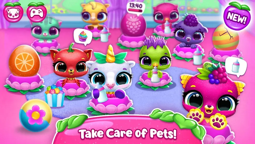 Скачать Fruitsies - Pet Friends мод — Безлимитные монеты и все питомцы — скриншот 4