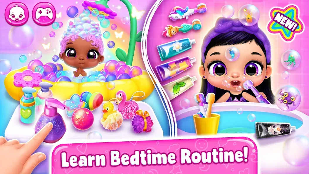 Giggle Babies - Toddler Care бесплатно на Андроид — мод: Безлимитные монеты и все малыши открыты — скриншот 2 Giggle Babies - Toddler Care бесплатно на Андроид — мод: Безлимитные монеты и все малыши открыты — скриншот 2