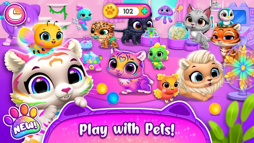 Jungle Floof - Island Pet Care MOD APK: Безлимитные монеты и все питомцы — скриншот 2