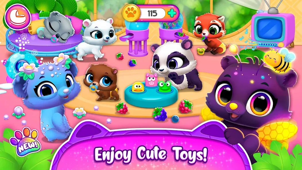 Jungle Floof - Island Pet Care MOD APK: Безлимитные монеты и все питомцы — скриншот 3