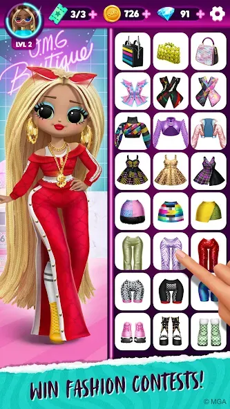 LOL Surprise! OMG Fashion Club MOD APK: Разблокированы все наряды и аксессуары — скриншот 3 LOL Surprise! OMG Fashion Club MOD APK: Разблокированы все наряды и аксессуары — скриншот 3