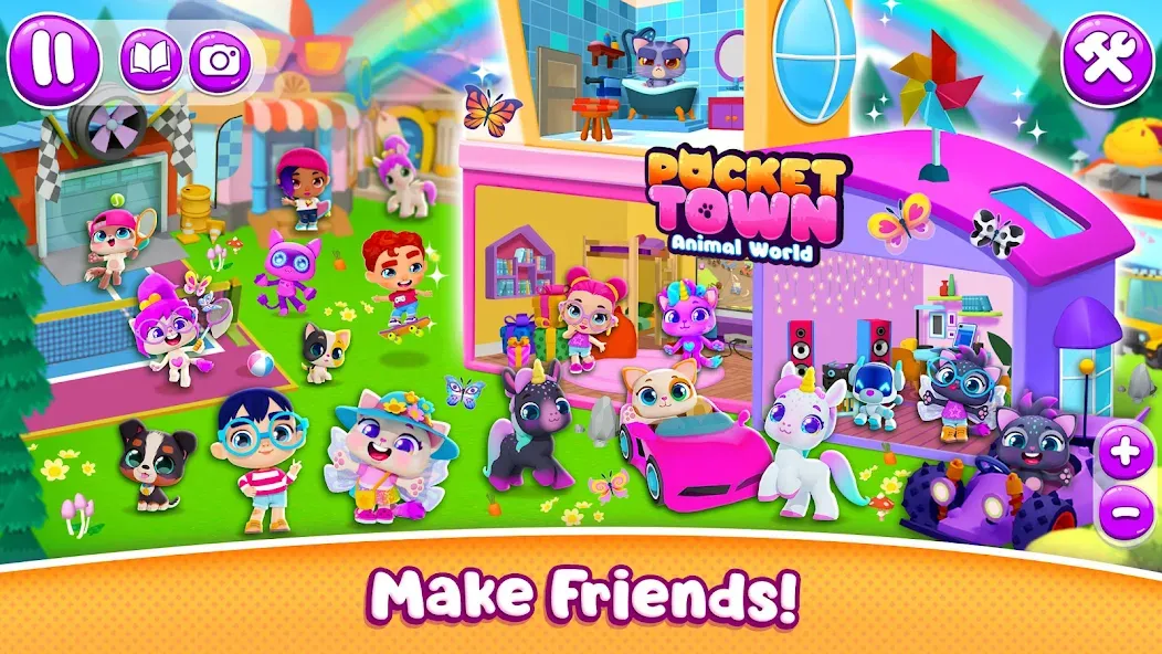 Скачать мод Pocket Town - Animal World — Много денег и ресурсов — скриншот 3 Скачать мод Pocket Town - Animal World — Много денег и ресурсов — скриншот 3