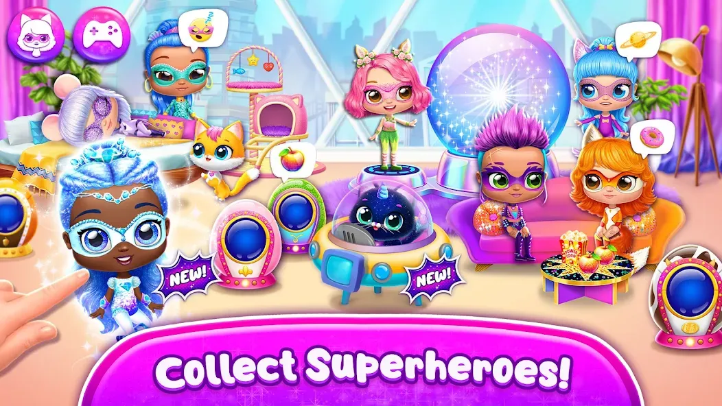 Power Girls - Fantastic Heroes MOD APK скачать на Андроид — Безлимитные деньги и все герои — скриншот 1