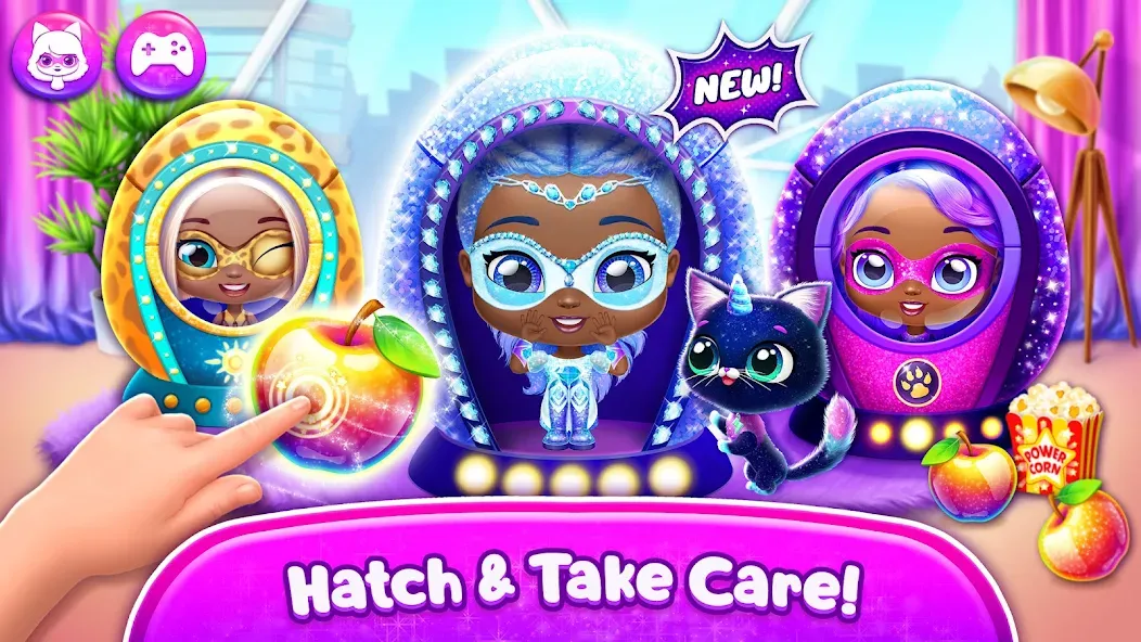 Power Girls - Fantastic Heroes MOD APK скачать на Андроид — Безлимитные деньги и все герои — скриншот 2