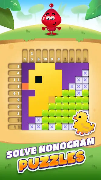 Nono Crossing Picture Nonogram — скачать мод: Подсказки и все уровни открыты — скриншот 1