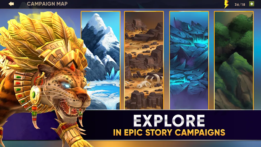 Clash of Beasts: Tower Defense на телефон — скачать мод: Безлимитные ресурсы и усиленные башни — скриншот 5