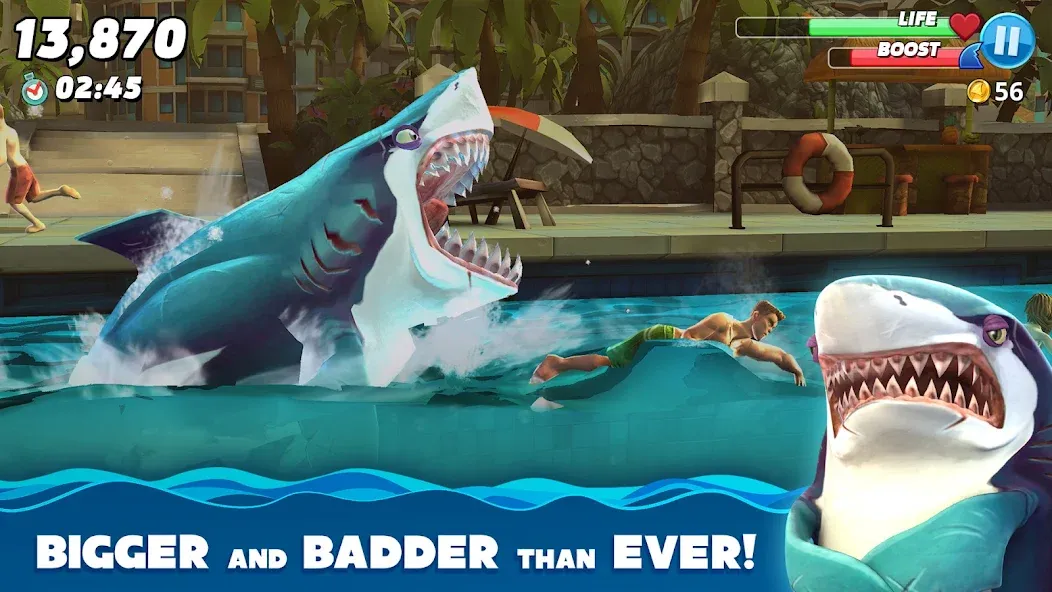 Hungry Shark World взлом на Андроид — Безлимитные монеты и бриллианты — скриншот 1