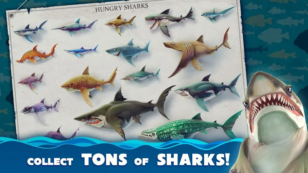 Hungry Shark World взлом на Андроид — Безлимитные монеты и бриллианты — скриншот 2