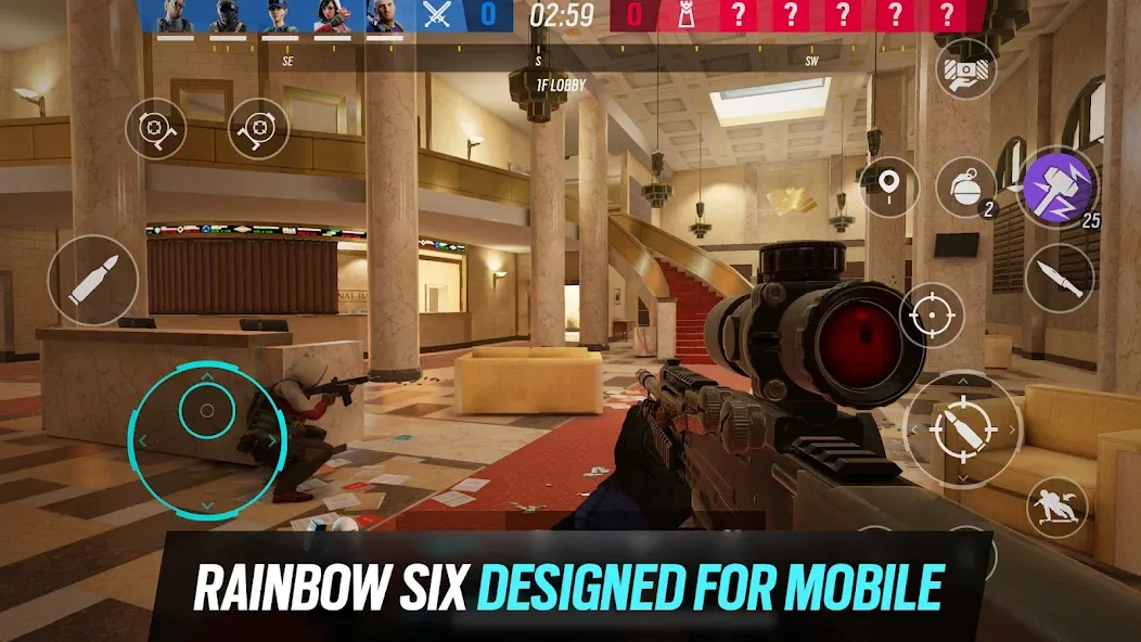 Rainbow Six Mobile бесплатно на Андроид — мод: Безлимитные ресурсы и открытые агенты — скриншот 1 Rainbow Six Mobile бесплатно на Андроид — мод: Безлимитные ресурсы и открытые агенты — скриншот 1