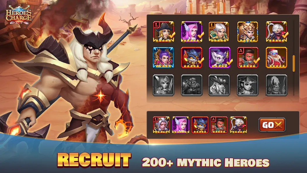 Heroes Charge — взломанная версия, Безлимитные ресурсы и усиленные герои — скриншот 4 Heroes Charge — взломанная версия, Безлимитные ресурсы и усиленные герои — скриншот 4