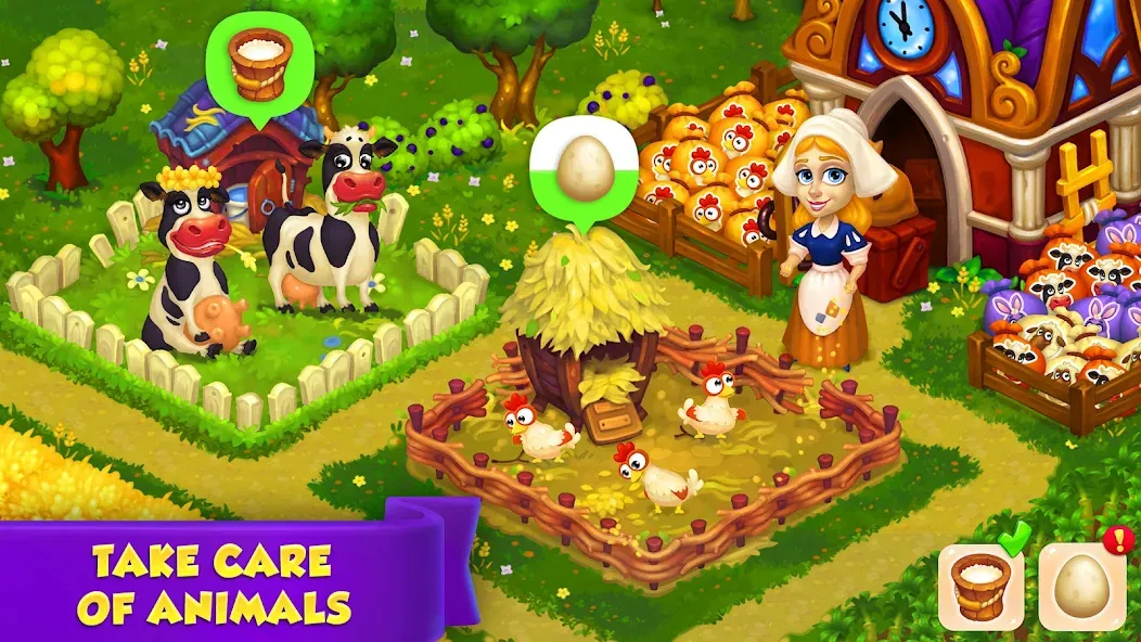 Royal Farm MOD APK скачать на Андроид — Безлимитные монеты и ресурсы — скриншот 2 Royal Farm MOD APK скачать на Андроид — Безлимитные монеты и ресурсы — скриншот 2