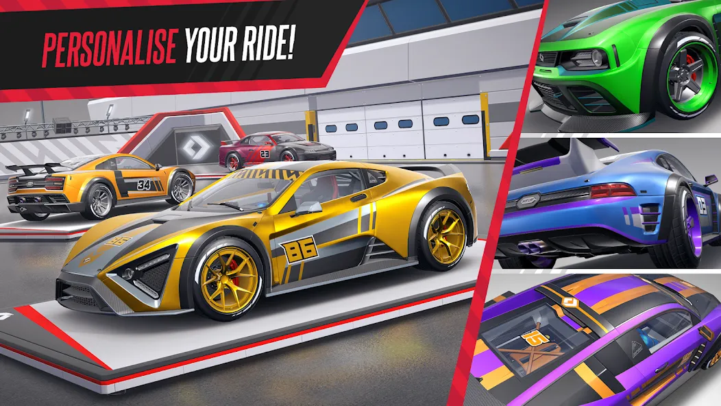 Hot Lap League: Racing Mania! на телефон — скачать мод: Безлимитные деньги и все машины открыты — скриншот 3 Hot Lap League: Racing Mania! на телефон — скачать мод: Безлимитные деньги и все машины открыты — скриншот 3