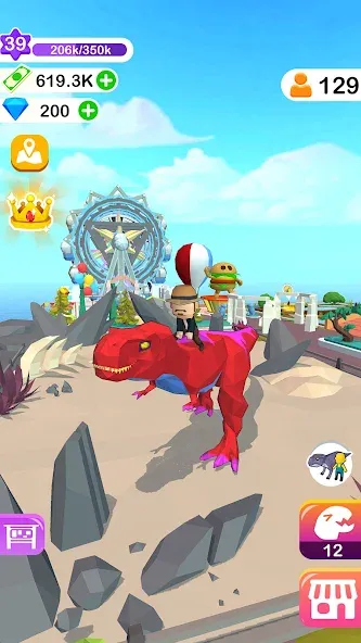 Скачать Dino Tycoon - 3D Building Game на Андроид с модом — Безлимитные деньги и быстрая стройка — скриншот 4