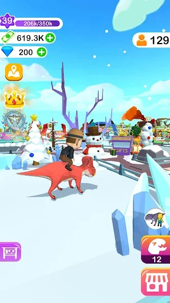Скачать Dino Tycoon - 3D Building Game на Андроид с модом — Безлимитные деньги и быстрая стройка — скриншот 5