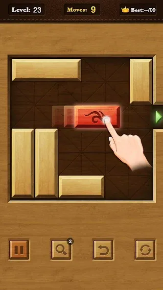 Unblock Red Wood MOD APK: Безлимитные подсказки и открыты все уровни — скриншот 1 Unblock Red Wood MOD APK: Безлимитные подсказки и открыты все уровни — скриншот 1