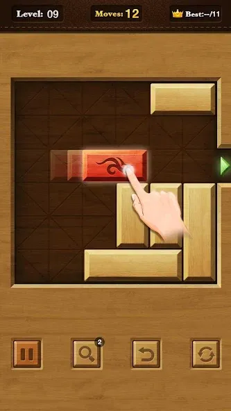 Unblock Red Wood MOD APK: Безлимитные подсказки и открыты все уровни — скриншот 2 Unblock Red Wood MOD APK: Безлимитные подсказки и открыты все уровни — скриншот 2