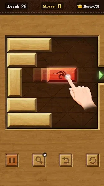 Unblock Red Wood MOD APK: Безлимитные подсказки и открыты все уровни — скриншот 3 Unblock Red Wood MOD APK: Безлимитные подсказки и открыты все уровни — скриншот 3