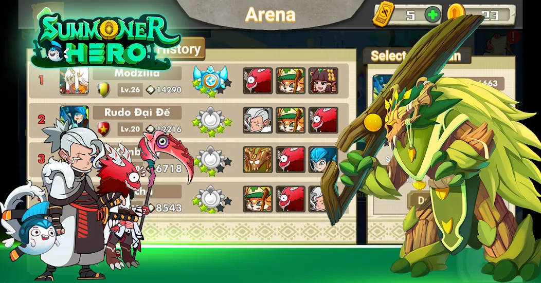 Summoner Hero: Epic Battle MOD APK скачать на Андроид — Много денег и все герои открыты — скриншот 5 Summoner Hero: Epic Battle MOD APK скачать на Андроид — Много денег и все герои открыты — скриншот 5