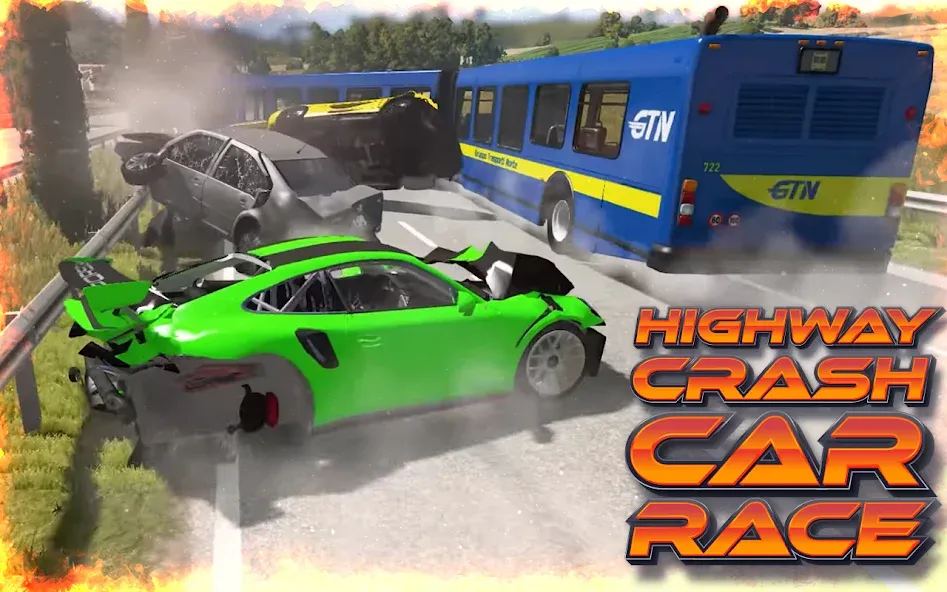 Скачать Highway Crash Car Race Mod APK — Безлимитные деньги и все машины — скриншот 3 Скачать Highway Crash Car Race Mod APK — Безлимитные деньги и все машины — скриншот 3