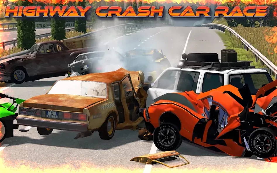 Скачать Highway Crash Car Race Mod APK — Безлимитные деньги и все машины — скриншот 4 Скачать Highway Crash Car Race Mod APK — Безлимитные деньги и все машины — скриншот 4