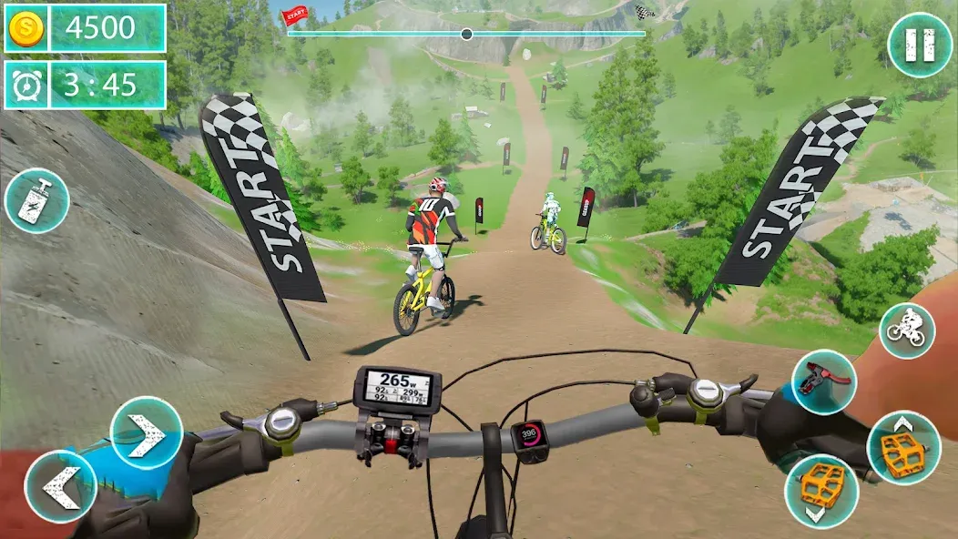 MTB Downhill: BMX Racer мод на Андроид: Безлимитные деньги и все велосипеды — скриншот 1 MTB Downhill: BMX Racer мод на Андроид: Безлимитные деньги и все велосипеды — скриншот 1