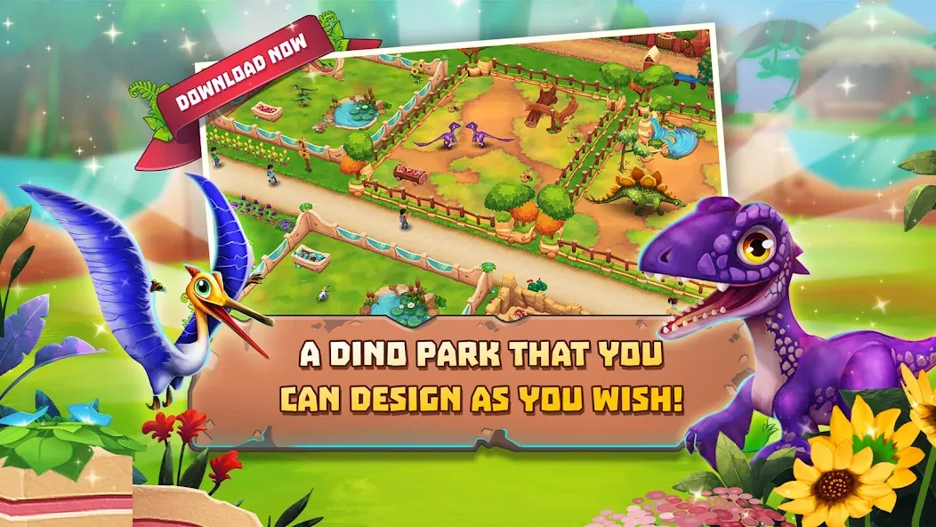 Скачать Dinosaur Park – Primeval Zoo мод — Безлимитные деньги и ресурсы — скриншот 1