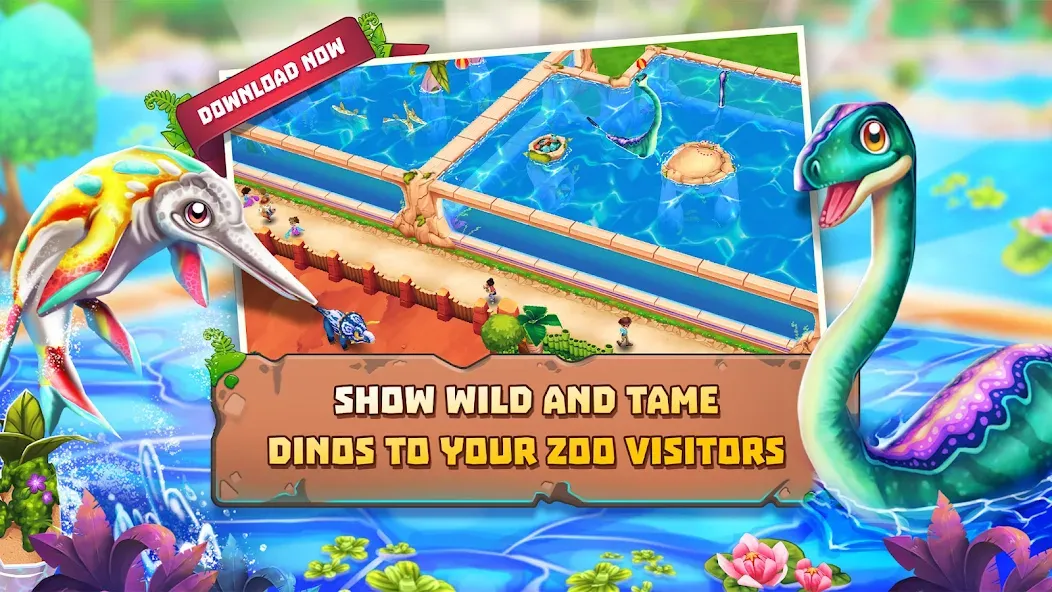 Скачать Dinosaur Park – Primeval Zoo мод — Безлимитные деньги и ресурсы — скриншот 2