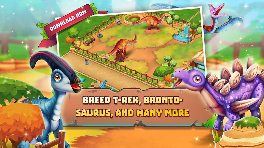 Скачать Dinosaur Park – Primeval Zoo мод — Безлимитные деньги и ресурсы — скриншот 3
