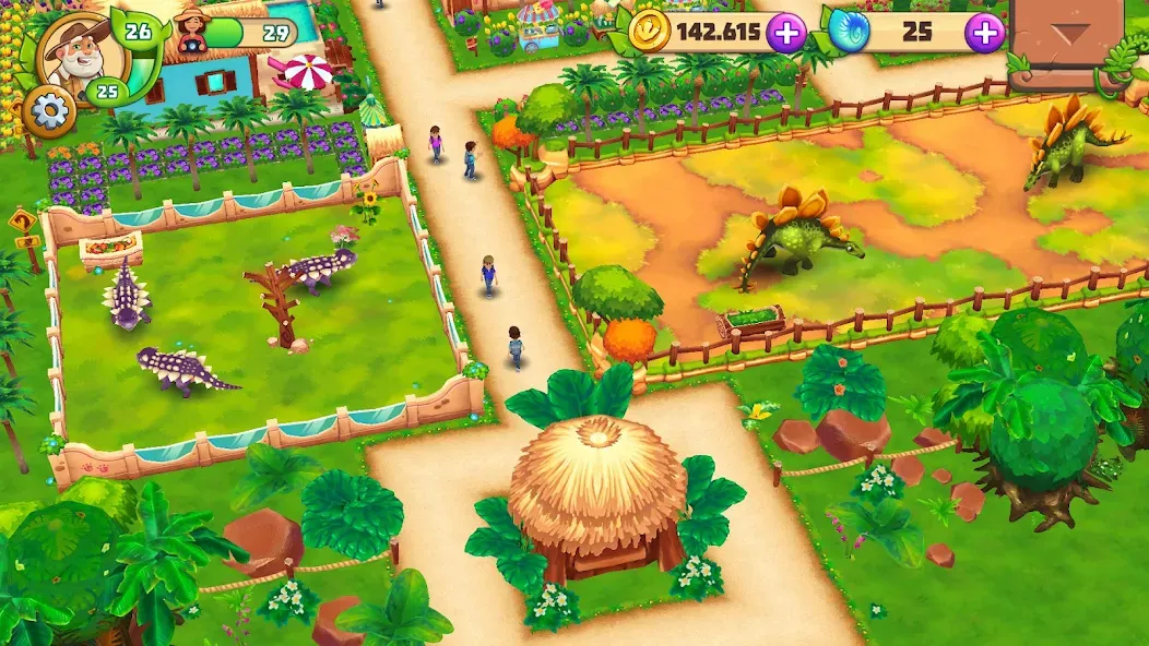 Скачать Dinosaur Park – Primeval Zoo мод — Безлимитные деньги и ресурсы — скриншот 5