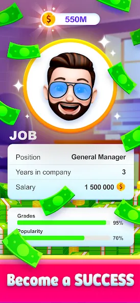 Story Life Simulator: Idle Sim — Безлимитные деньги и всё открыто, скачать мод APK — скриншот 3
