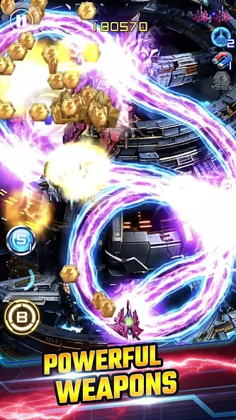 Lightning Fighter 2: Space War взлом на Андроид — Безлимитные монеты и разблокированы уровни — скриншот 1 Lightning Fighter 2: Space War взлом на Андроид — Безлимитные монеты и разблокированы уровни — скриншот 1