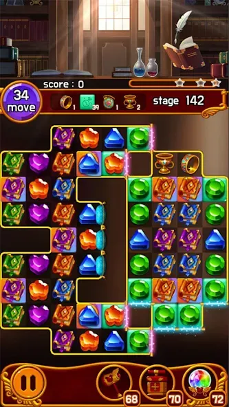 Jewel Magic Castle MOD APK скачать на Андроид — Безлимитные монеты и жизни — скриншот 5