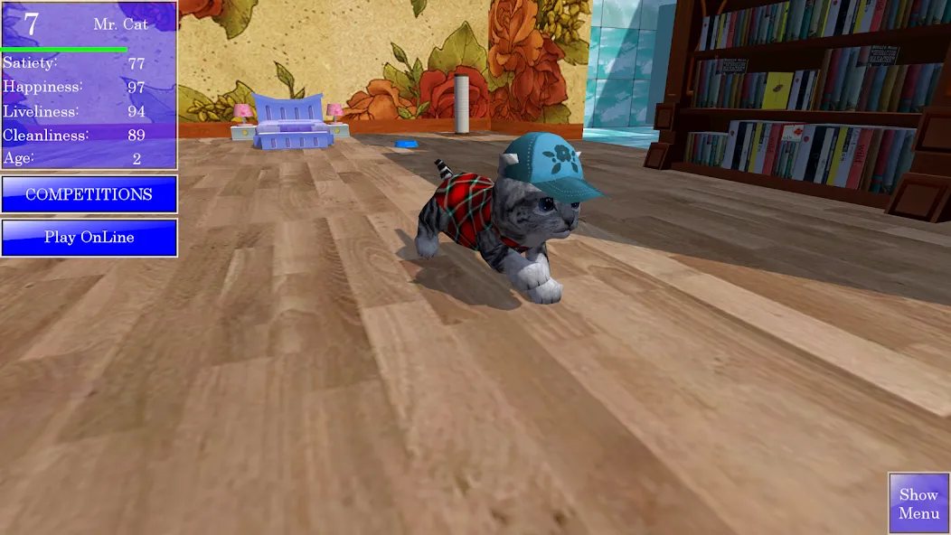 Cute Pocket Cat 3D MOD APK: Много монет и все коты открыты — скриншот 2