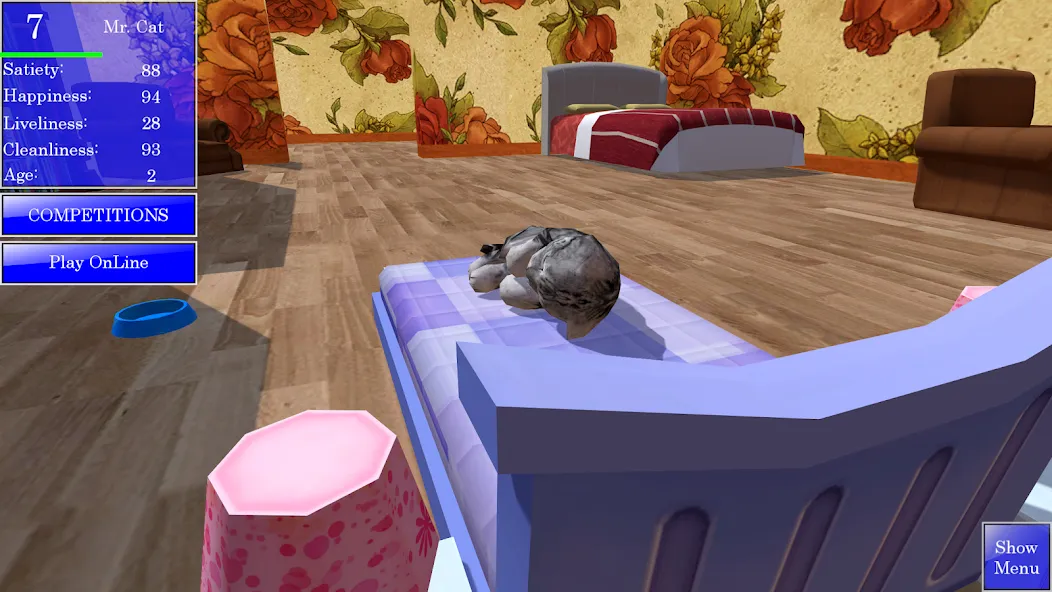 Cute Pocket Cat 3D MOD APK: Много монет и все коты открыты — скриншот 3