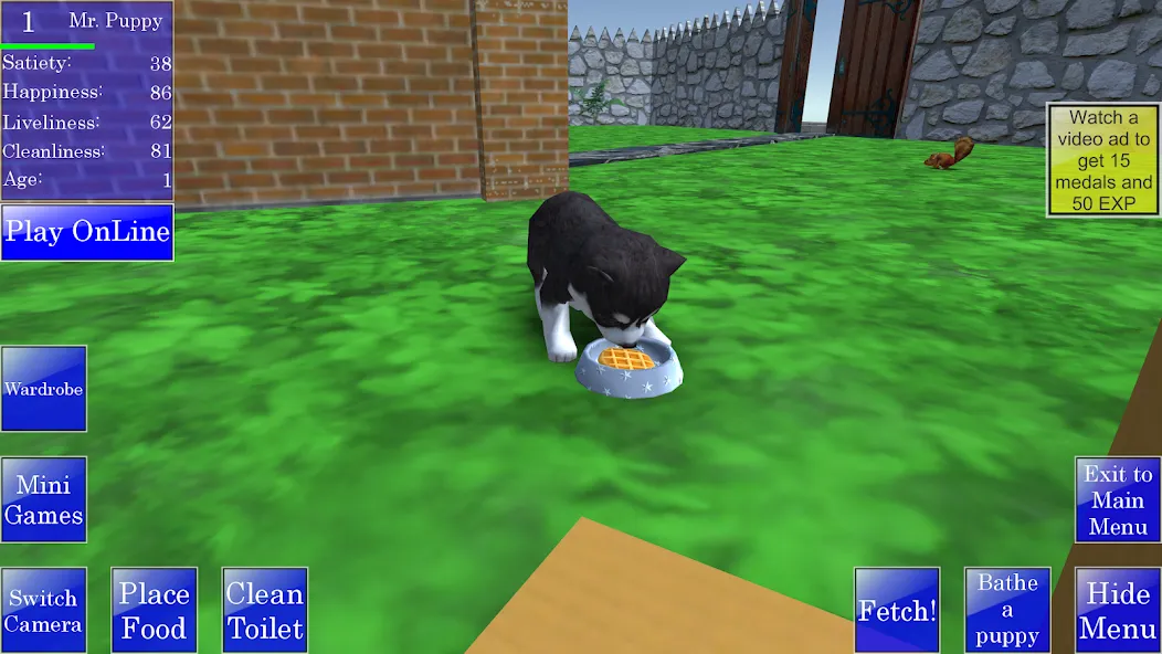 Cute Pocket Puppy 3D бесплатно на Андроид — мод: Много денег и все питомцы — скриншот 1