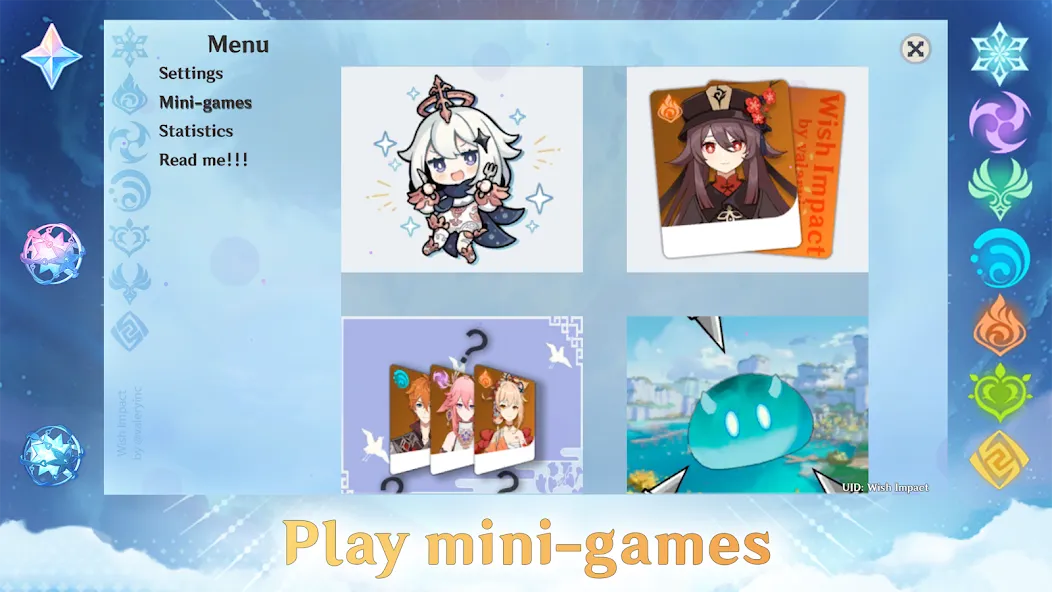 Скачать Wish Impact: Genshin Wish Sim Mod APK — Безлимитные примогемы и желания — скриншот 5 Скачать Wish Impact: Genshin Wish Sim Mod APK — Безлимитные примогемы и желания — скриншот 5