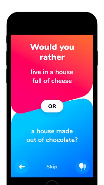 Dilemmaly - Would you rather? бесплатно на Андроид — мод: Безлимитные дилеммы и все режимы — скриншот 3