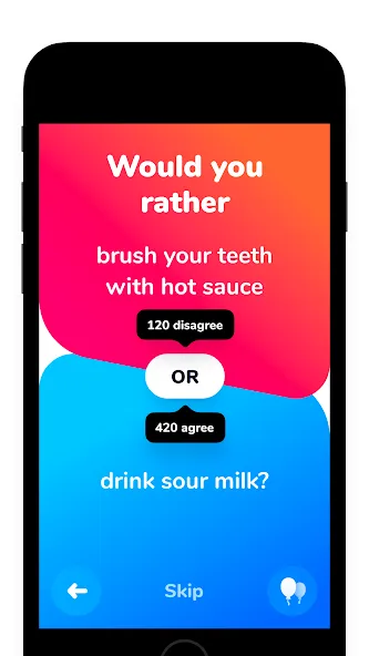 Dilemmaly - Would you rather? бесплатно на Андроид — мод: Безлимитные дилеммы и все режимы — скриншот 5