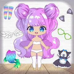 Скачать Chibi Dress Up Games for Girls на Андроид с модом — Разблокированы все наряды и аксессуары